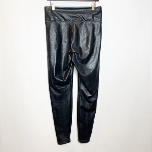 Athleta All Over Gleam Tight Legging Black Vegan Leather Women's Size Medium - Picture 9 of 14